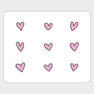 Hand drawn hearts Magnet